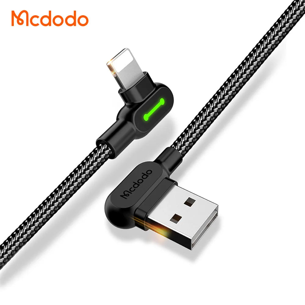 USB Cable Lightning Fast Charging Data Cord for Iphone 14 13 12 11 Pro Max X IOS 90 Degree Right Angle Phone Charger Line